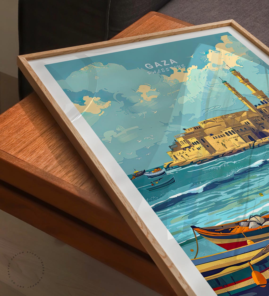 Gaza Palestine Travel Poster Palestine Wall Art Gaza Palestine Print Coast Poster Travel Home Decor Birthday Gifts - Image 3
