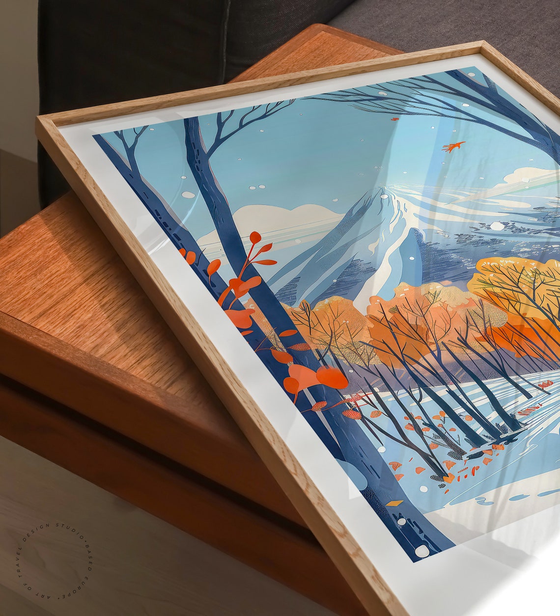 Niseko Hokkaido Snowy Mountain Autumn Trees Winter Ski Wall Art - Image 3