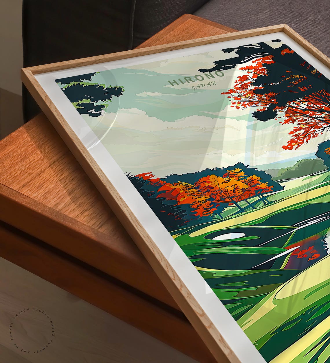 Hirono Japan Golf Course Autumn Fairway Rolling Greens Poster - Image 3