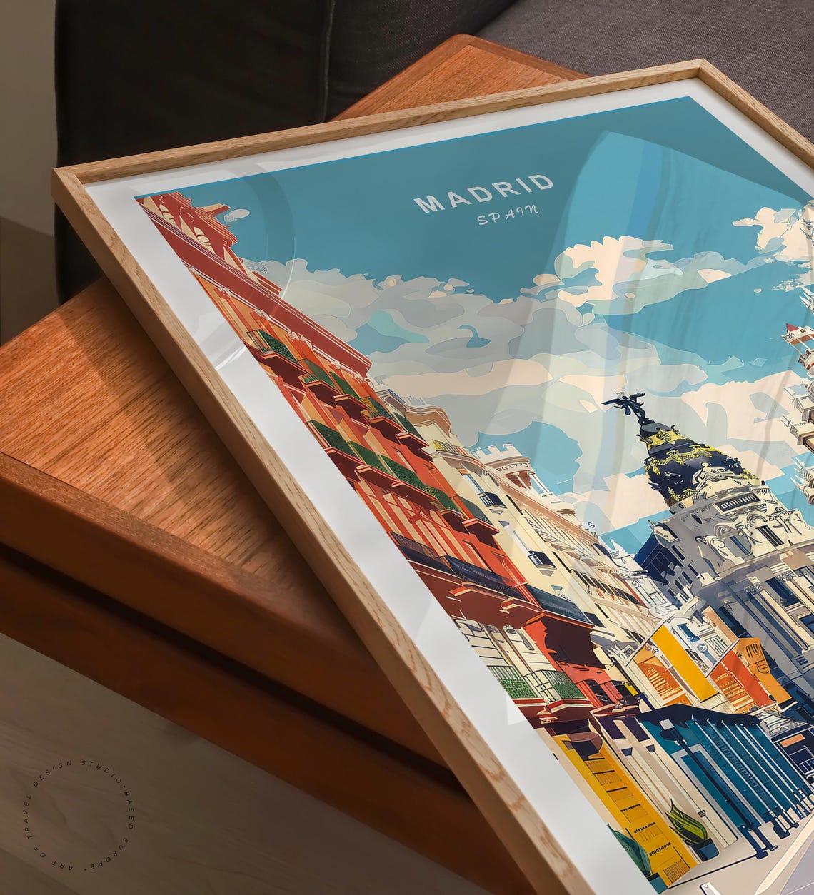 Madrid Spain Gran Via Metropolis Building Downtown City Poster - Image 3
