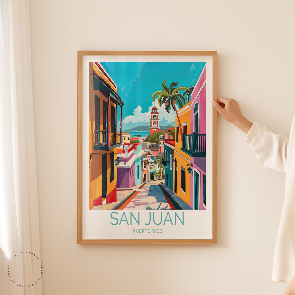 San Juan Puerto Rico Poster Puerto Rico City Print San Juan Travel Wall Art Home Decor Wedding Present Personalised Gifts - Image 2