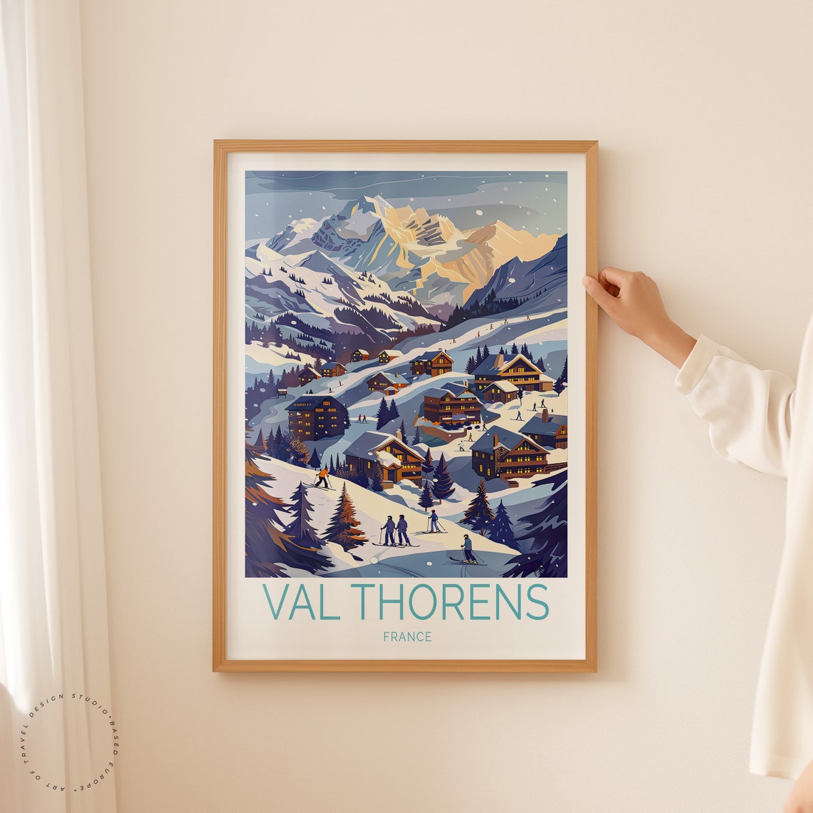 Val Thorens France Winter Travel Poster France City Print Val Thorens Ski Print Wall Art Personalised Gifts Wedding Present - Image 2
