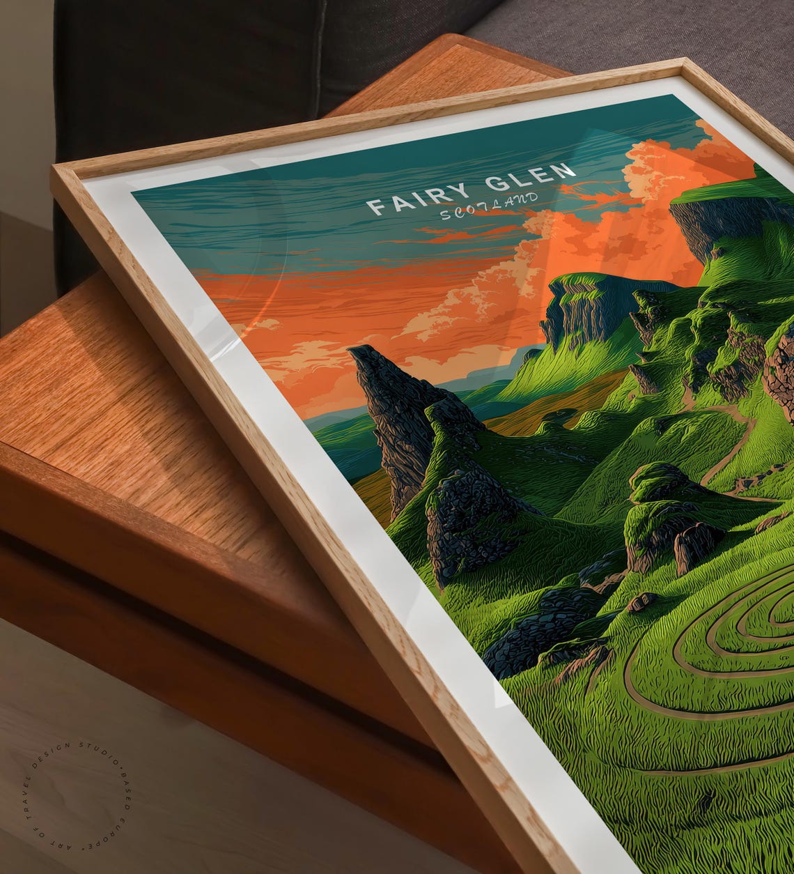 Fairy Glen Scotland Minimalist Travel Poster - Image 6