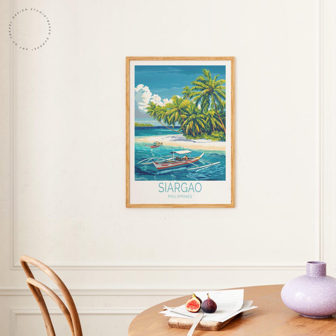 Siargao Philippines Palm Beach Outrigger Boat Turquoise Sea Poster - Image 4
