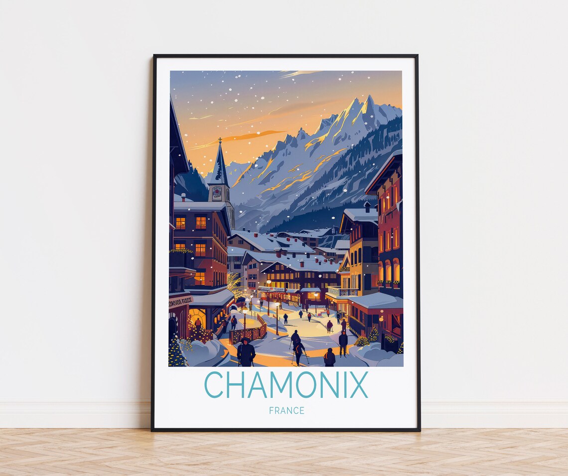 Chamonix Travel Poster, France City Poster