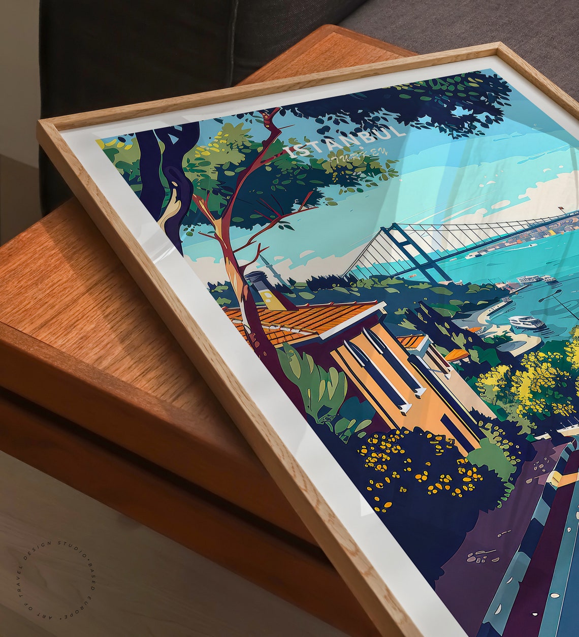 Istanbul Turkey Travel Poster Turkey Print Istanbul City Poster Historical City Poster Birthday Present Personalised Gifts - Image 3