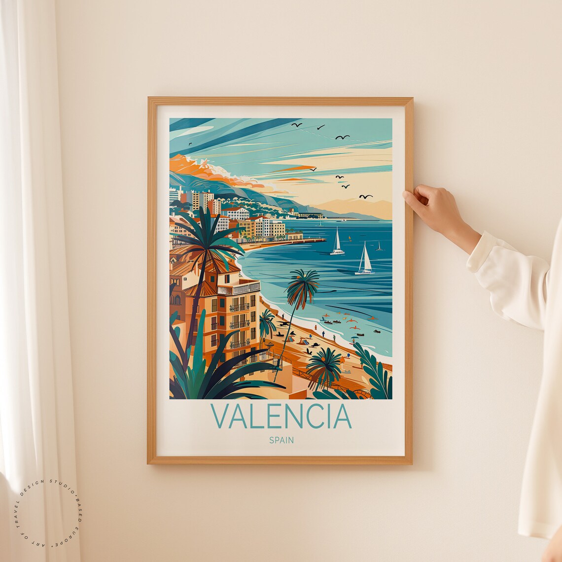 Valencia Travel Poster, Spain Home Decor Print - Image 2