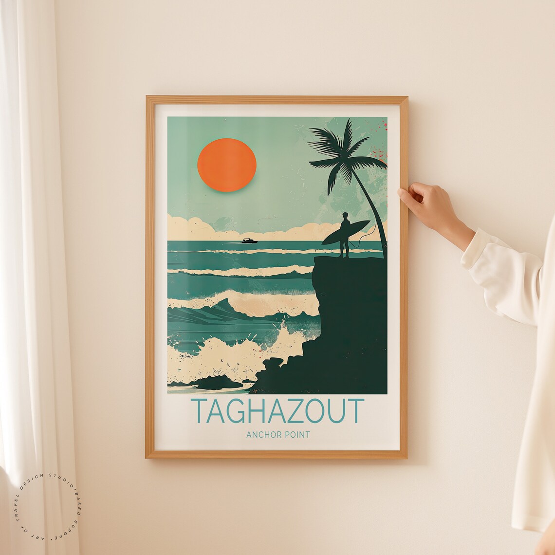 Taghazout Anchor Point Surf Travel Poster - Image 2