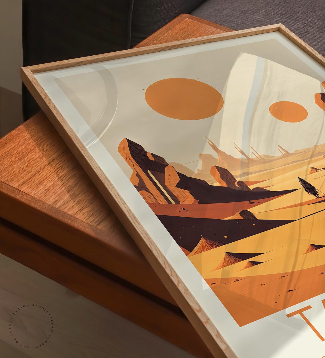 Star Wars Tatooine Twin Suns Desert Planet Sunset Wanderer Poster - Image 2