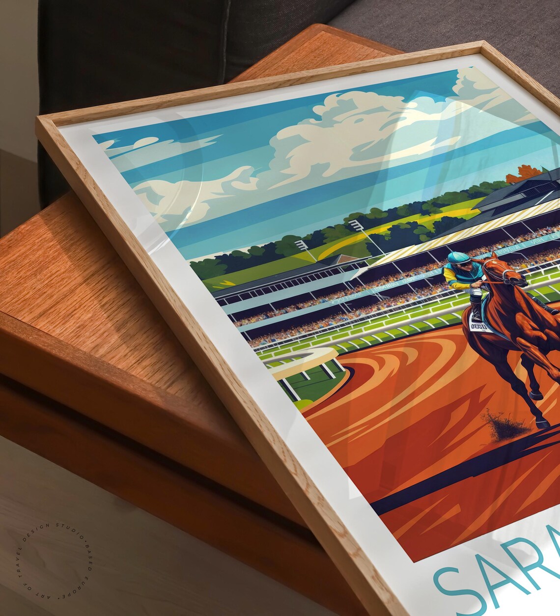 Saratoga Springs New York Horse Racing Track Vintage Sports Art Poster - Image 6