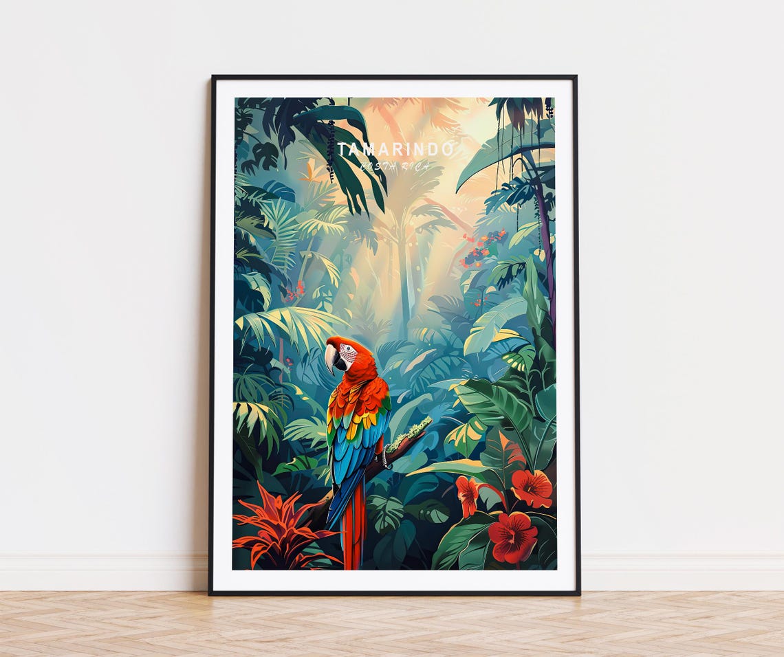Tamarindo Travel Poster Costa Rica Wall Art Tamarindo Print Home Decor Personalised Travel Poster Birthday Gifts