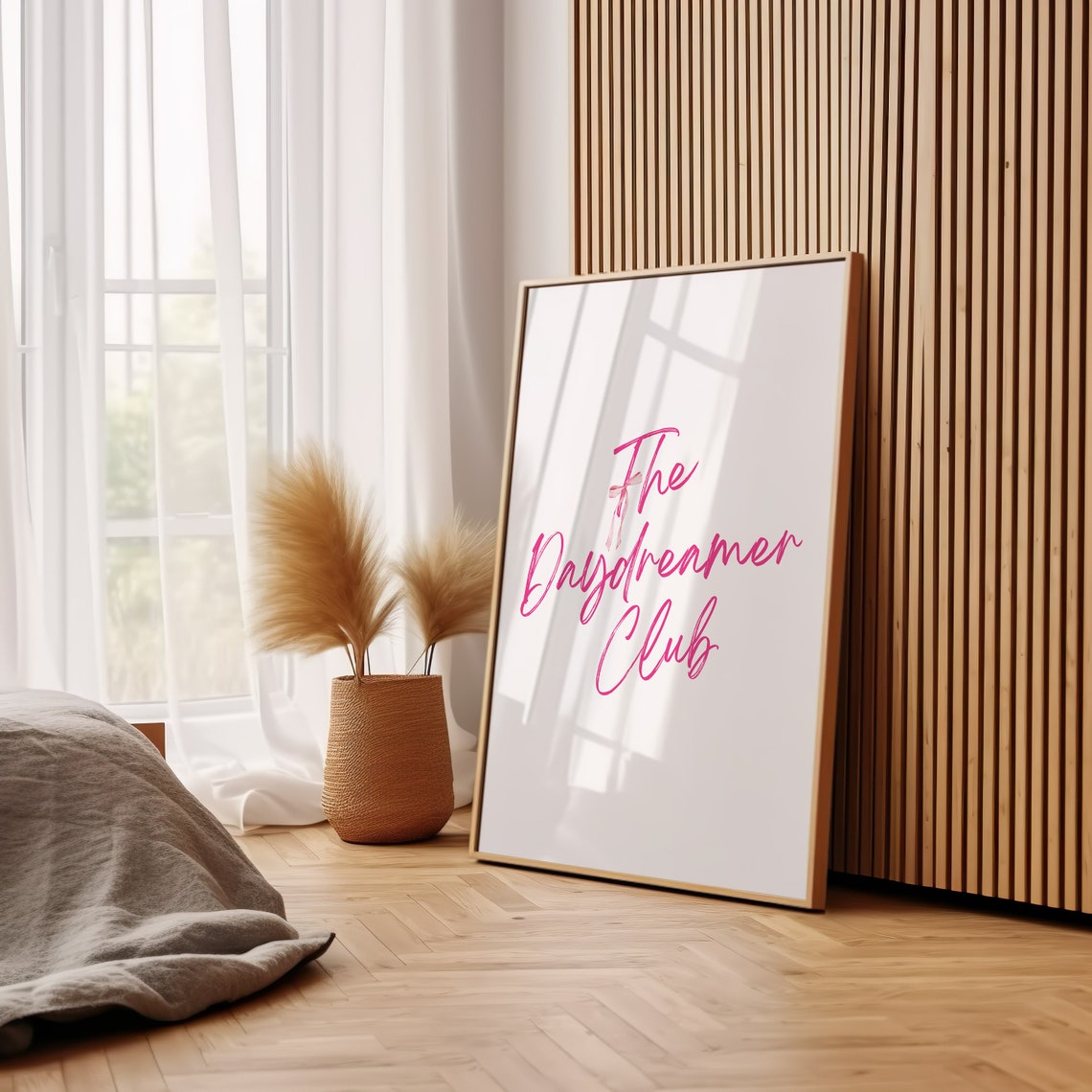 The Daydreamer Club Pink Script Typography Quote Decor Poster - Image 3