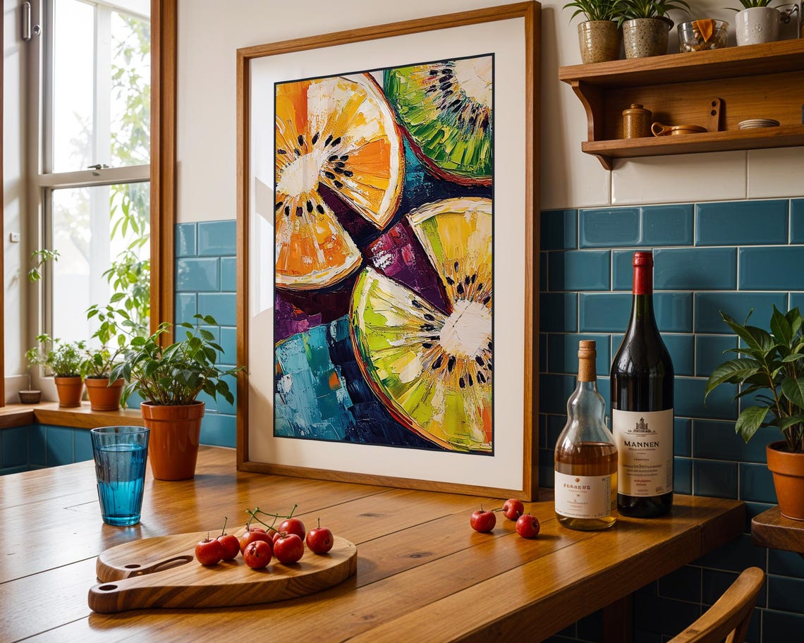 Kiwi Fruit Painting, Tropical Food Art - Image 6