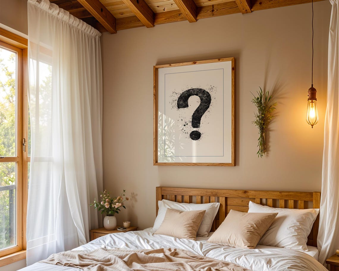Question Mark Art, Distressed Minimalist Typography - Image 4