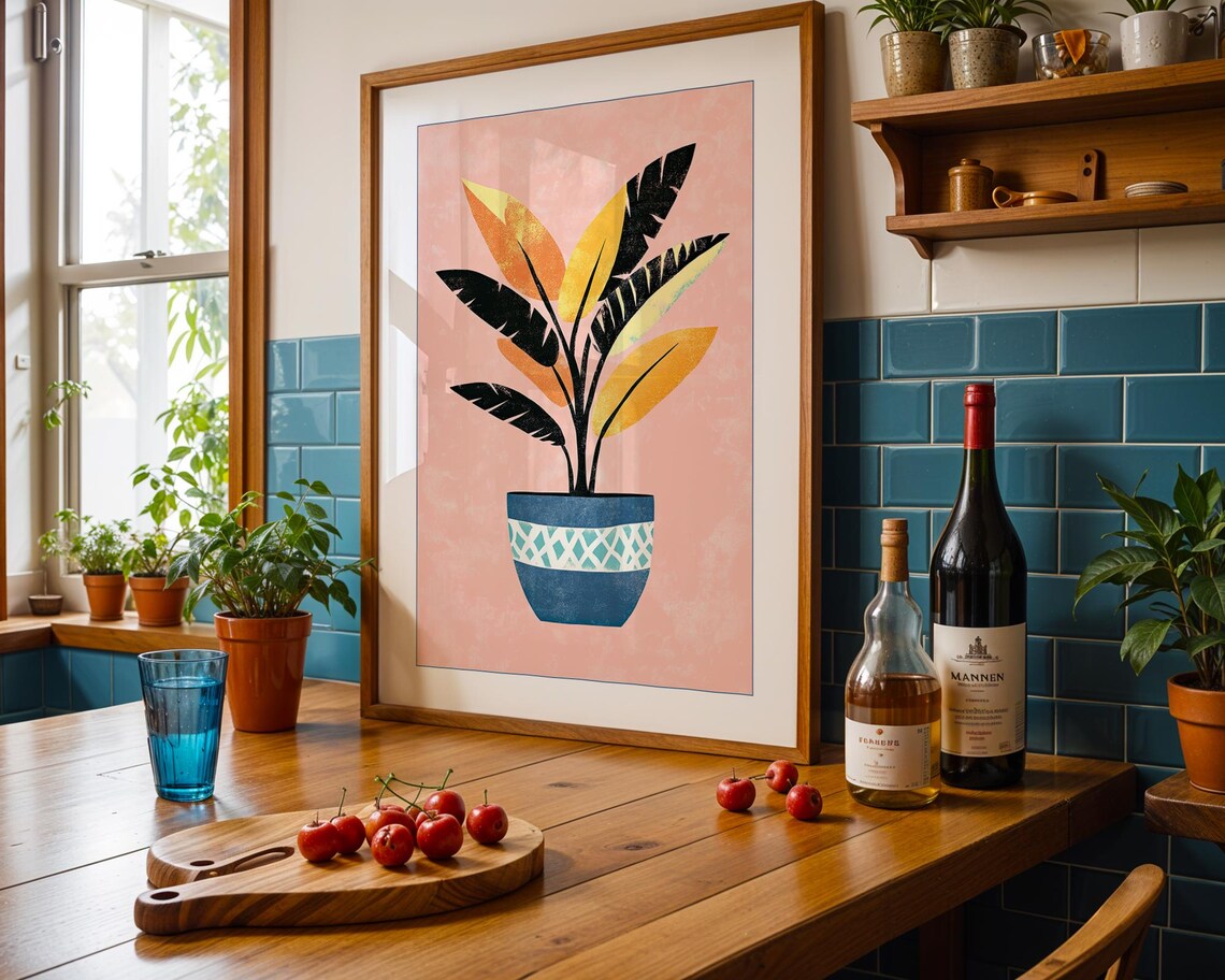 Tropical Potted Plant Boho Botanical Art Print - Image 6