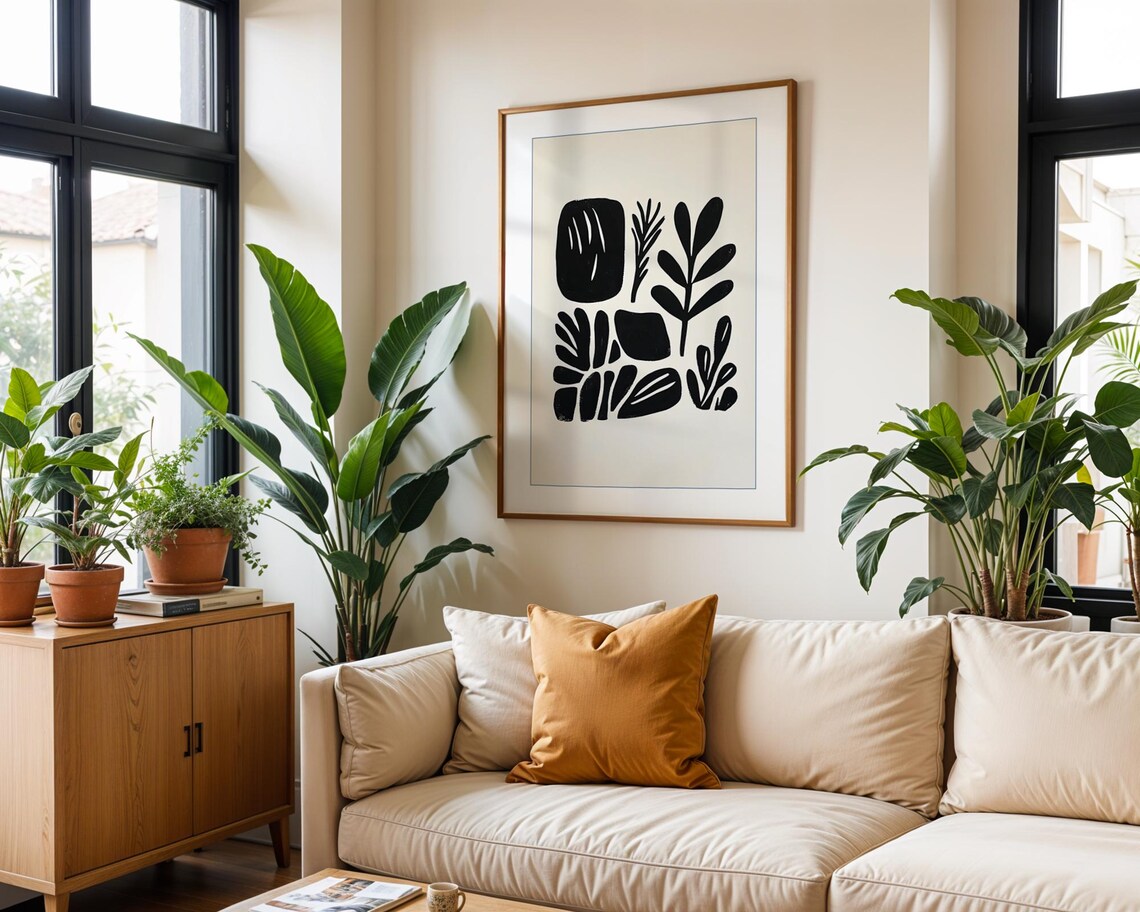 Botanical Plant Print, Minimalist Abstract Silhouettes - Image 5
