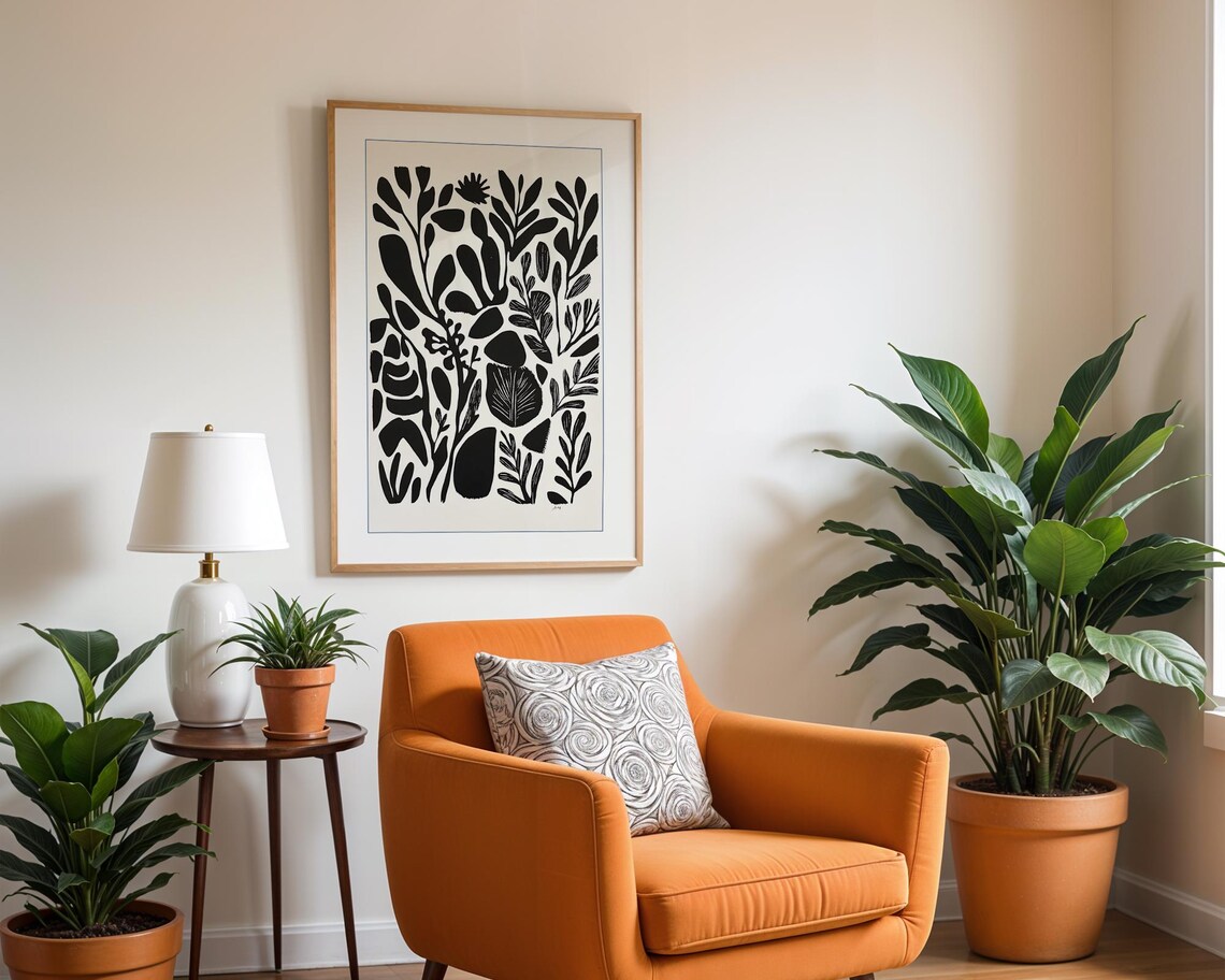Botanical Print, Hand Drawn Scandinavian Inspired Illustration - Image 2