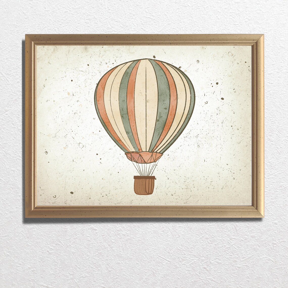 Hot Air Balloon Vintage Nursery Art Print - Image 2