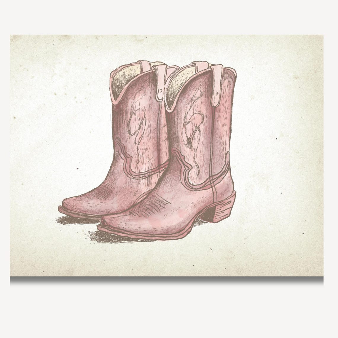Cowgirl Boots Print Pink Coastal Cowgirl Wall Art Girly Western Print College Apartment Aesthetic Trendy Dorm Decor - Image 2