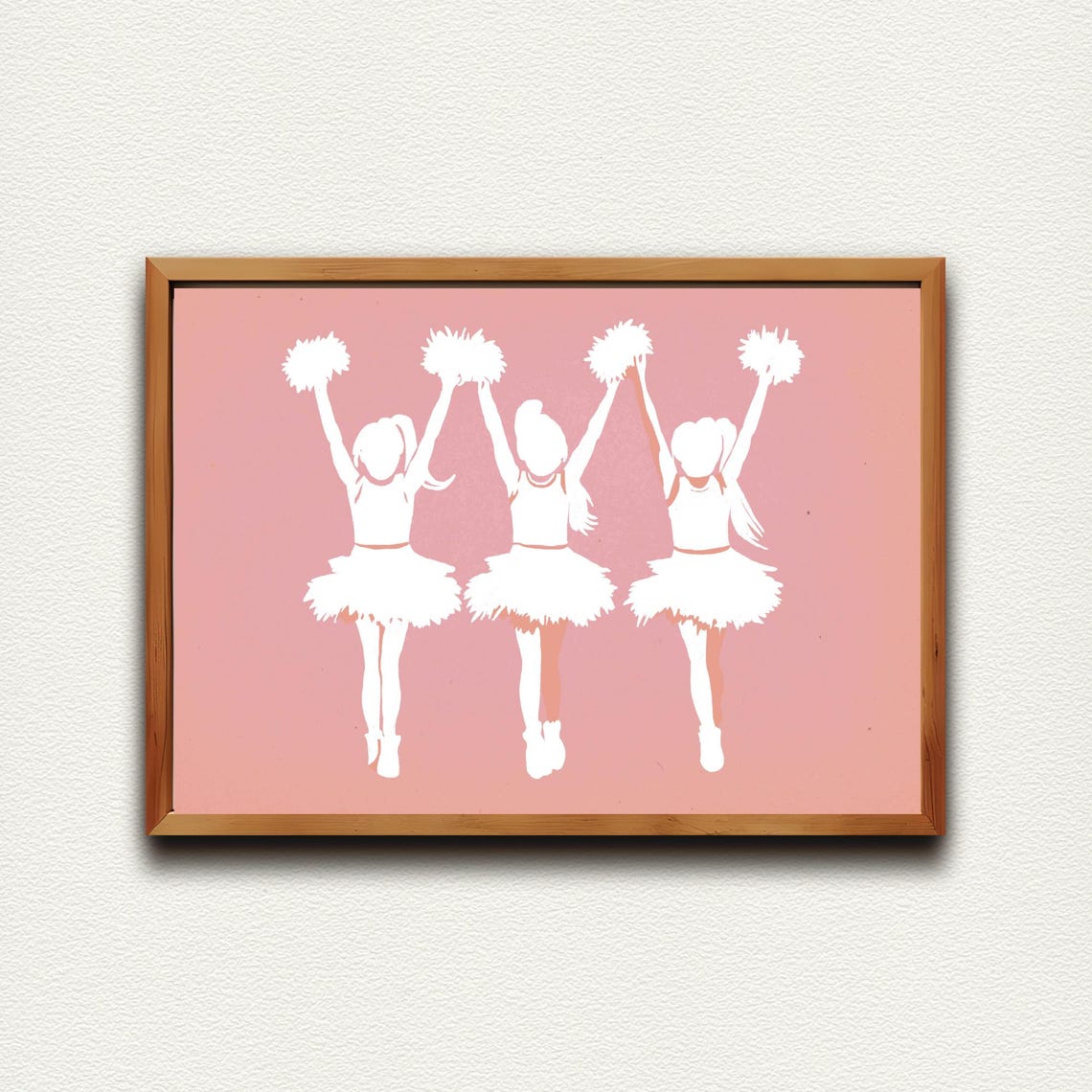 Cheerleading Girls Room Print Cheerleading Wall Art Girl Sport Decor Cheerleader Poster Art Girls Dancing Roompink Girls Room Decor - Image 4