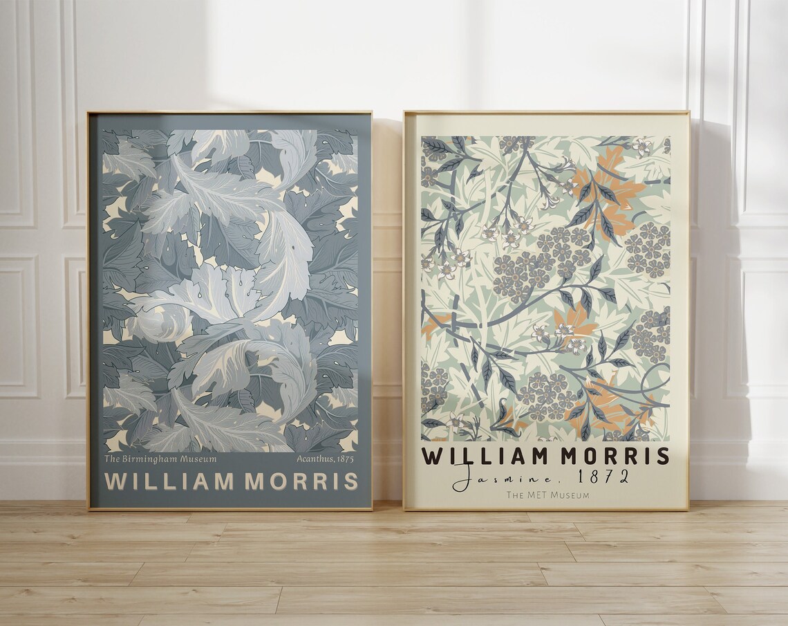 William Morris Acanthus And Jasmine Set Of 2 Museum Art Poster