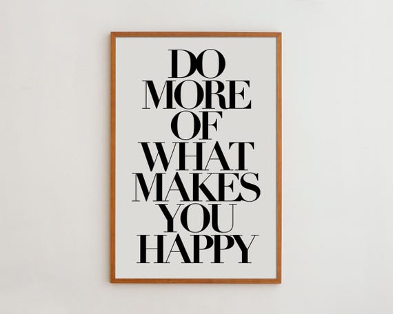 Motivational Typography Art Print, Black and White