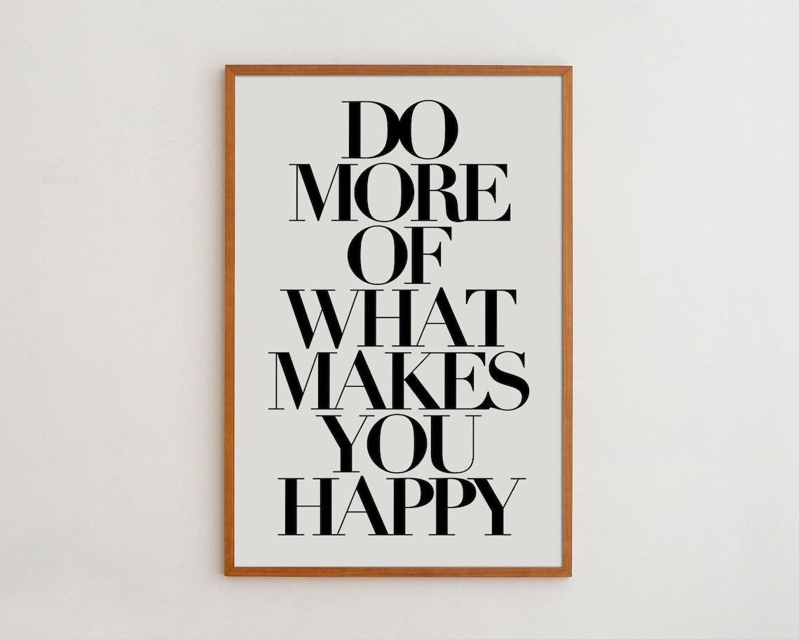 Motivational Typography Art Print, Black and White