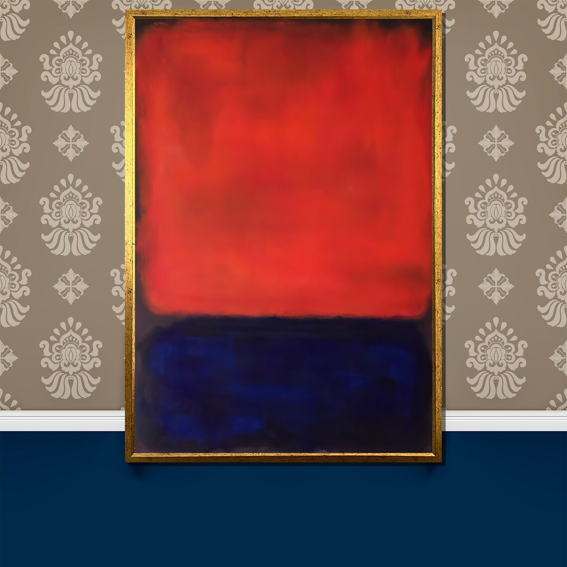 Mark Rothko Red And Blue Abstract Painting