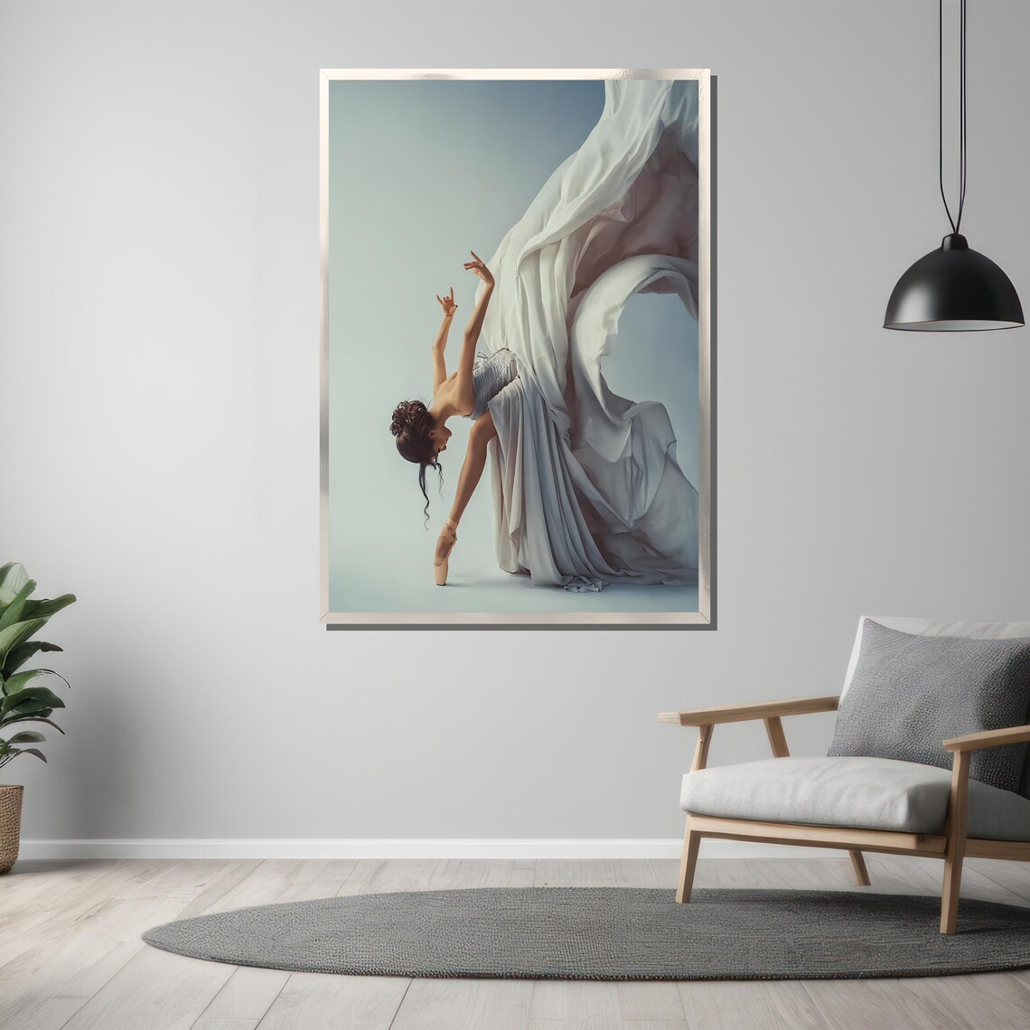 Graceful Ballet Flow Art Print, Elegant Dance Decor - Image 3