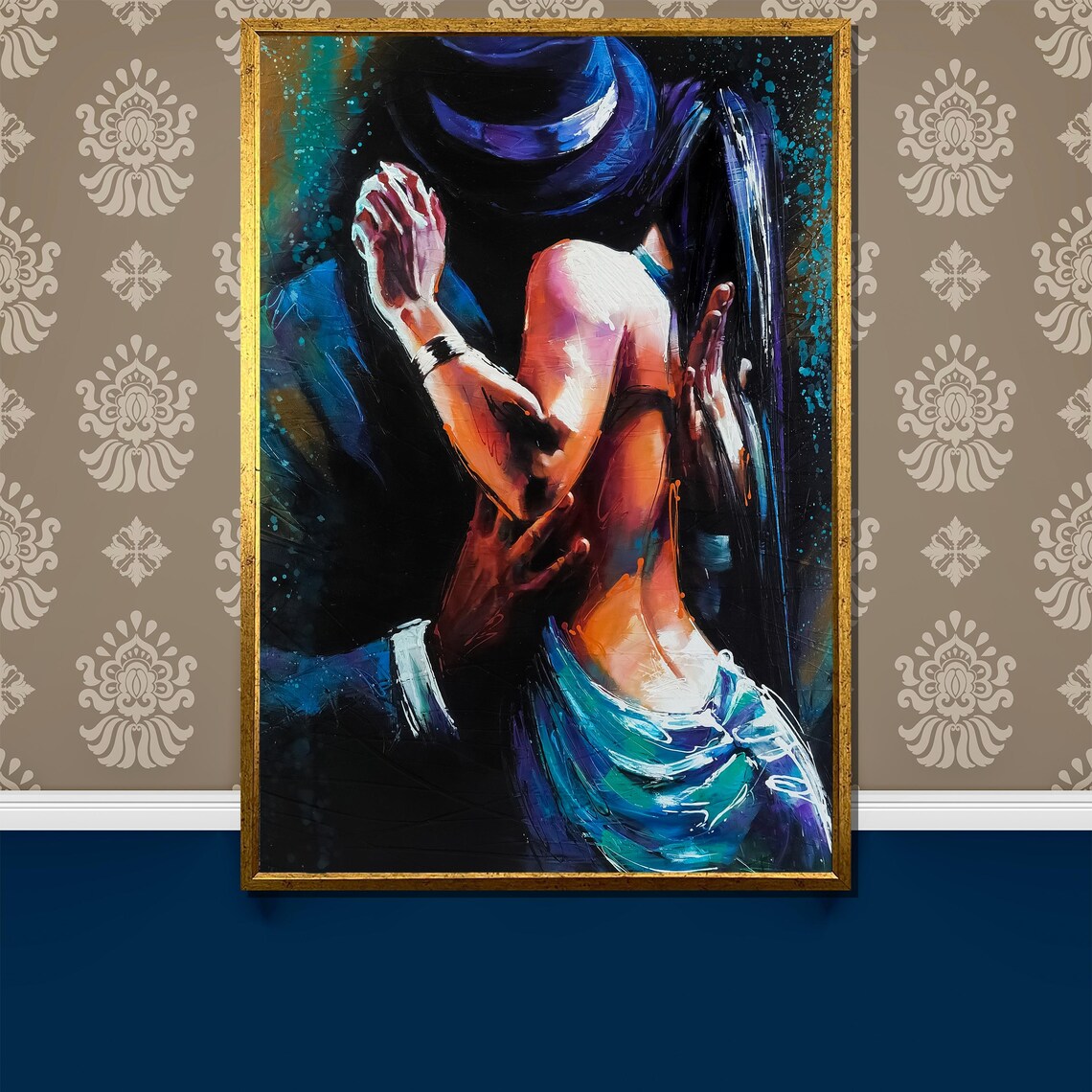 Passionate Dance Painting, Tango Lovers Gift
