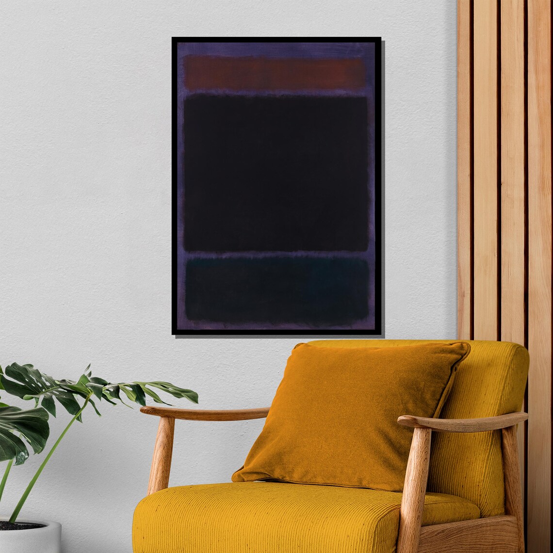 Rothko Style Dark Purple And Black Moody Color Field Art Poster - Image 4