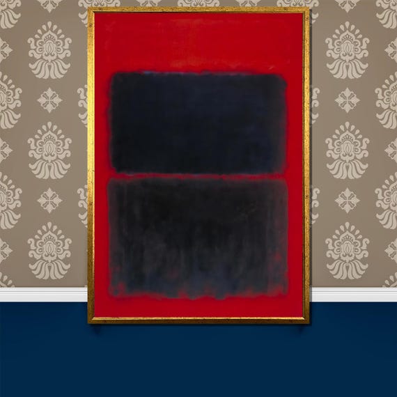 Mark Rothko Bold Red And Black Abstract Painting Iconic Modern Art Gift For Contemporary Spaces