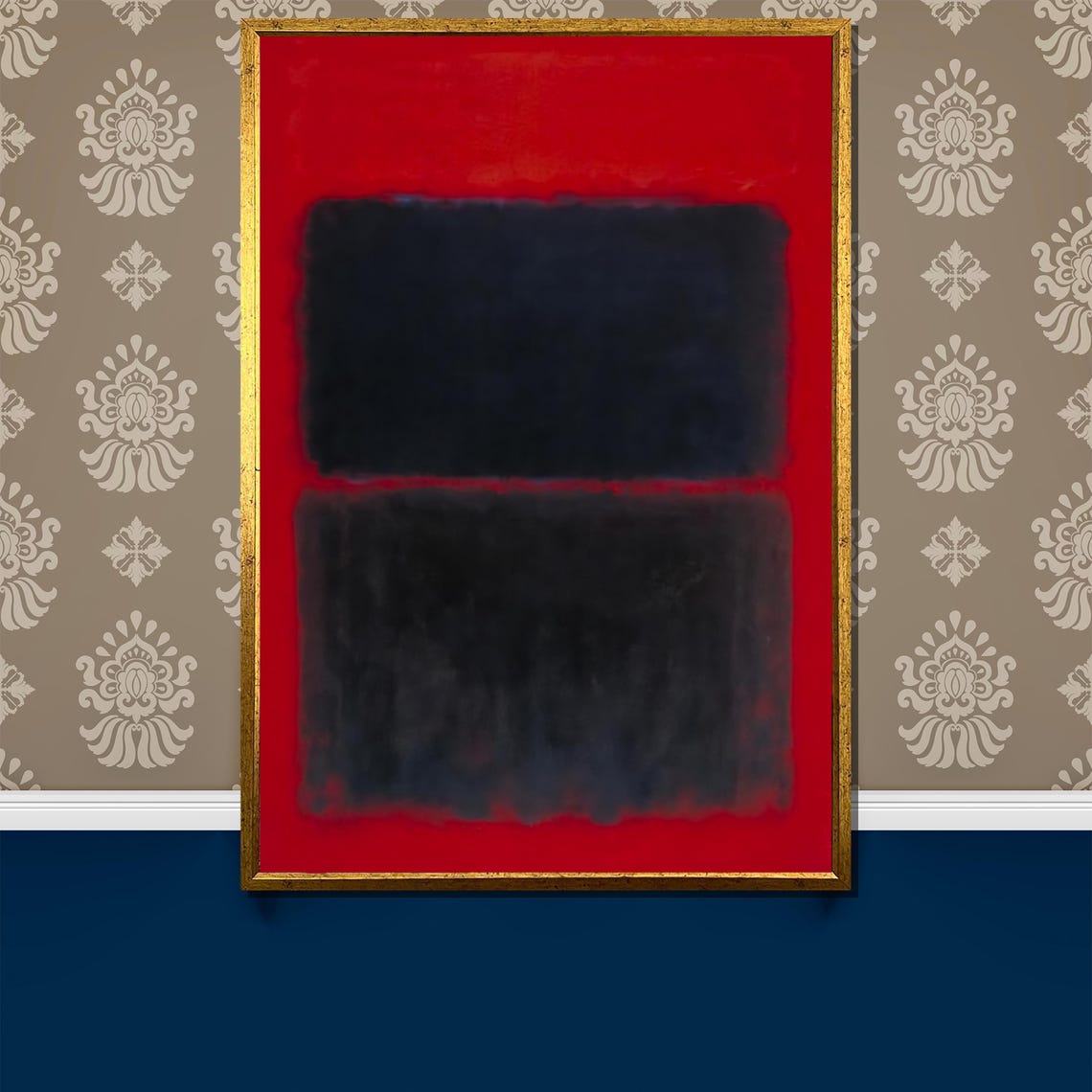 Rothko Style Bold Red And Black Striking Color Field Art Poster