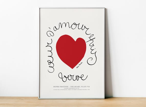 Henri Matisse The Heart, Mid-Century Modern Art Print