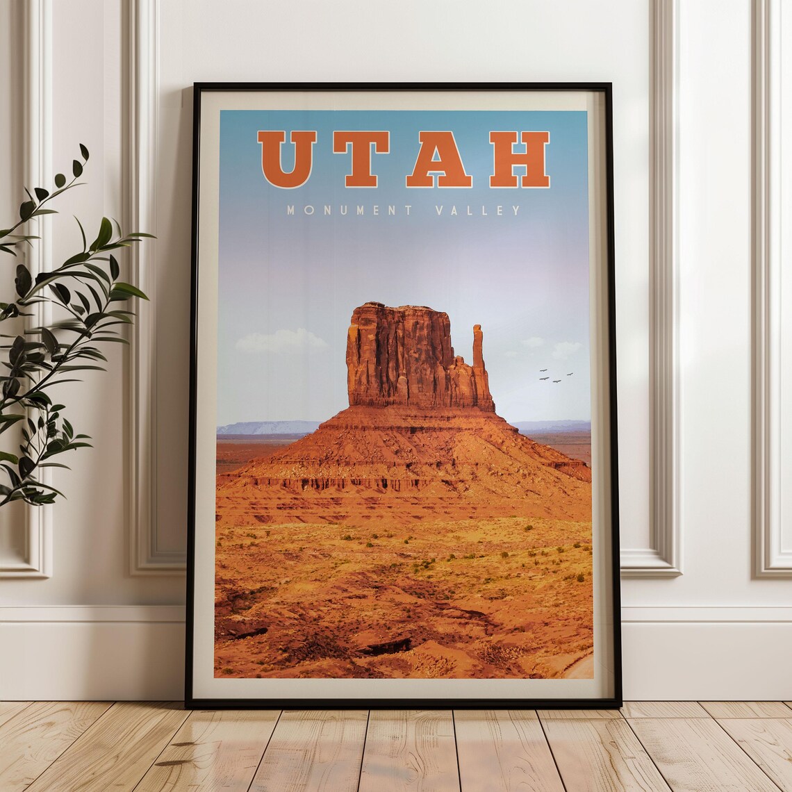 Utah Travel Poster, Provo and Salt Lake City Map