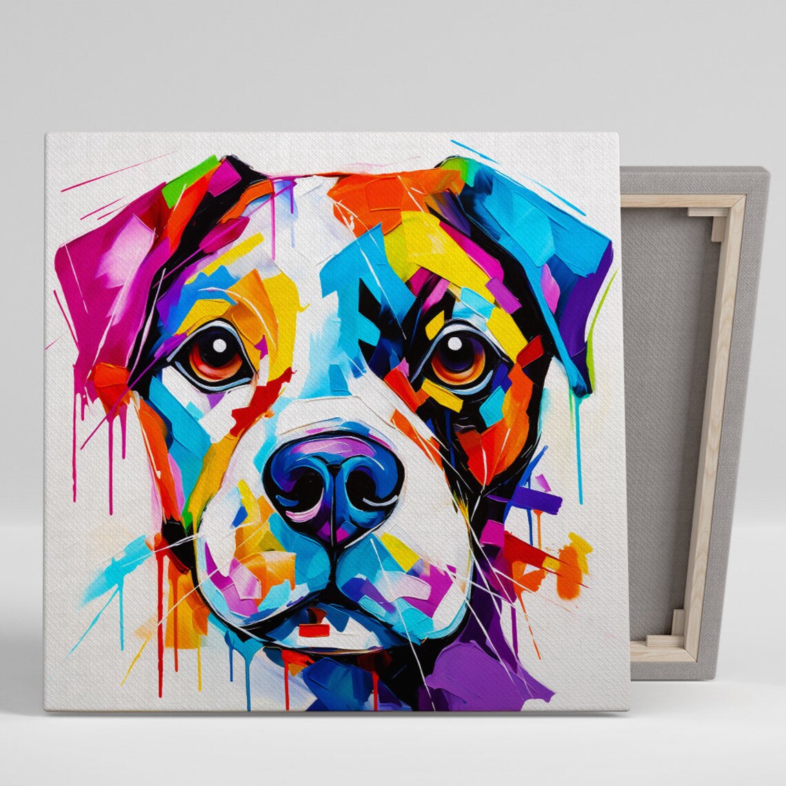 Boxer Kaleidoscope Pop Art Animal Poster Print