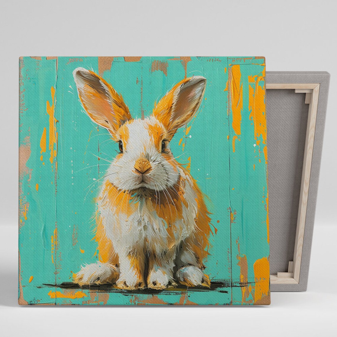 Whimsical Hare Art Print, Modern Nursery Decor