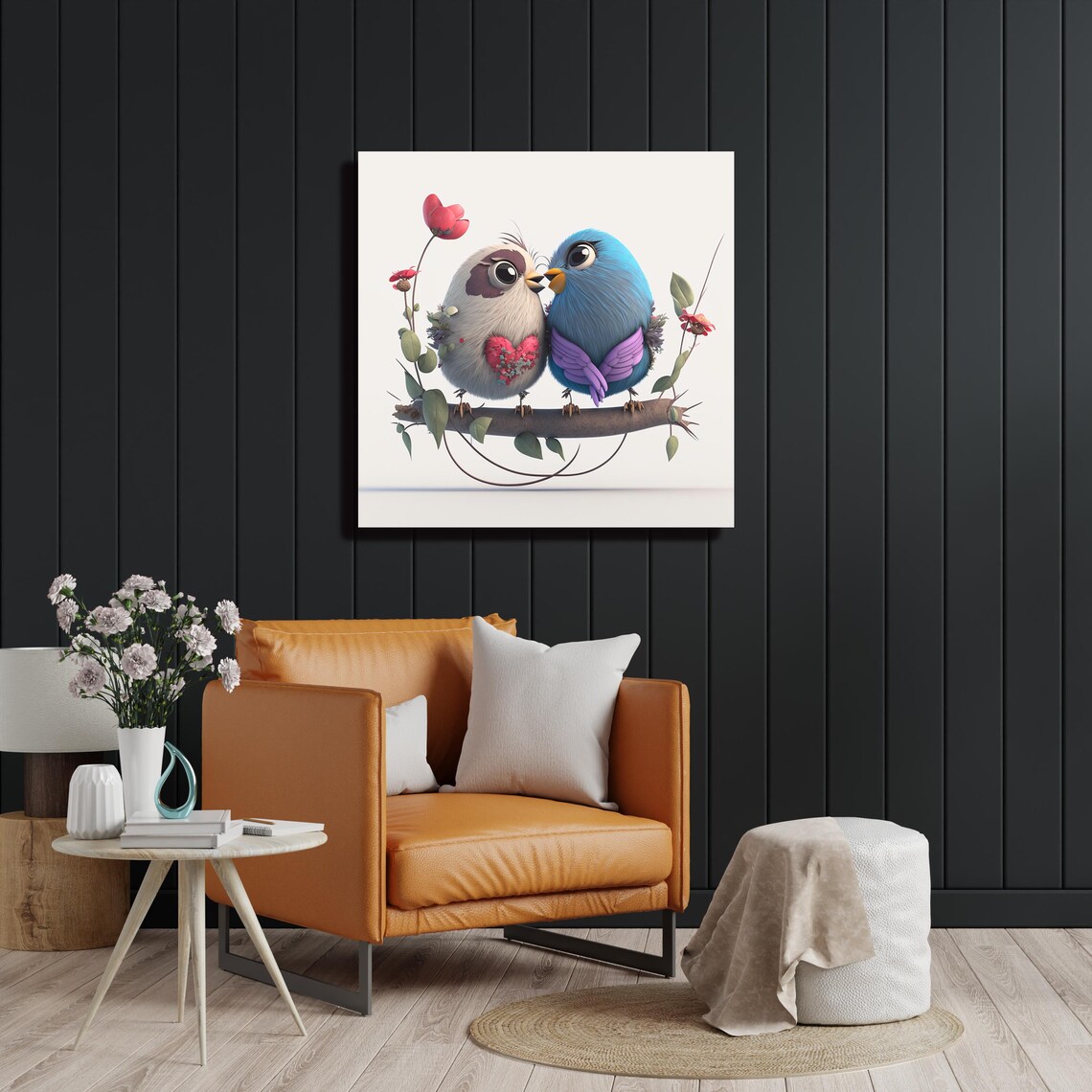 Love Birds Valentine's Day Poster, Romantic Wall Decor - Image 2