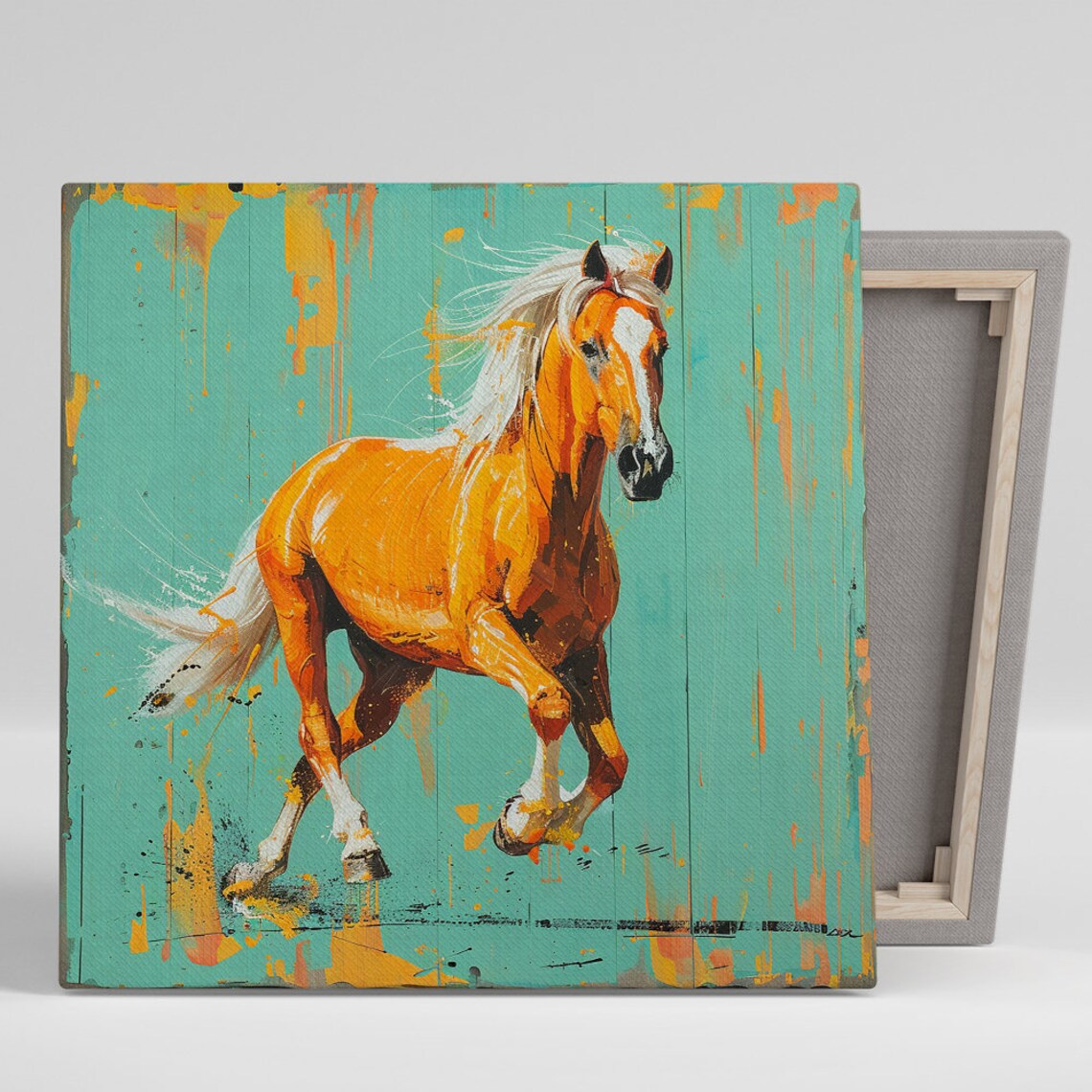 Horse Art Print, Contemporary Bohemian Rustic Decor