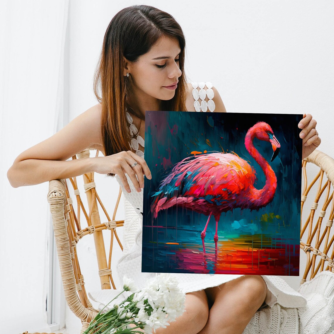 Flamingo Art Print, Tropical Exotic Bird Decor - Image 3