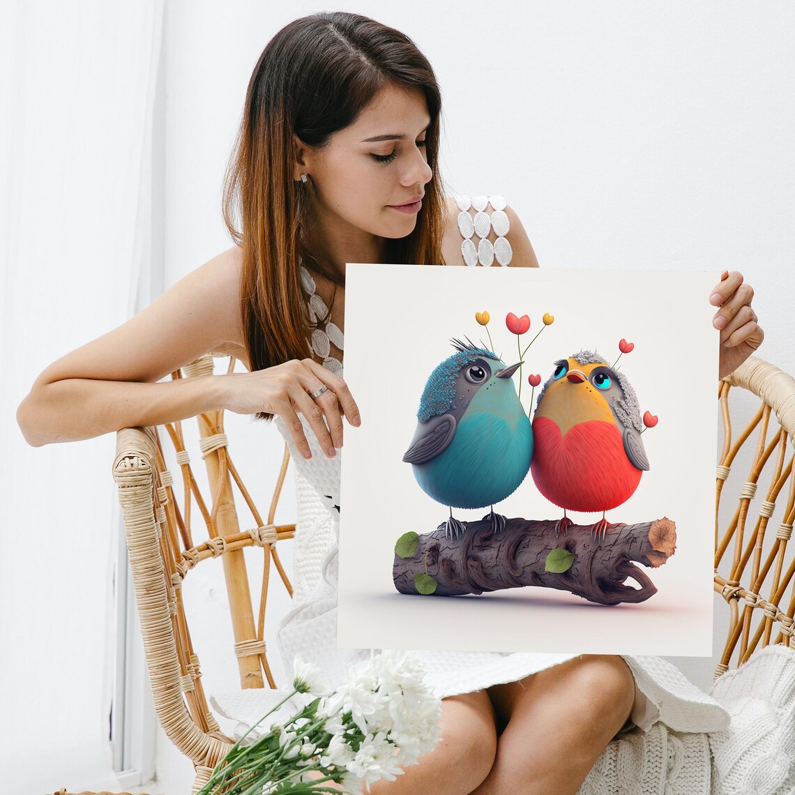 Love Birds Valentine Poster, Romantic Wall Decor - Image 3