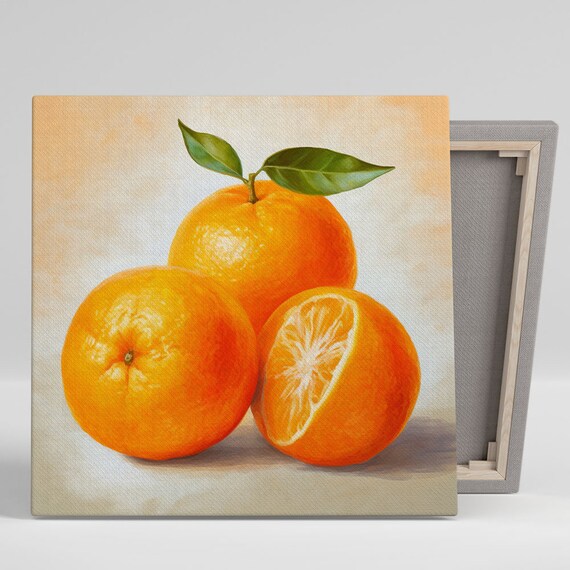 Orange Art Poster, Appetite For Art Kitchen Decor