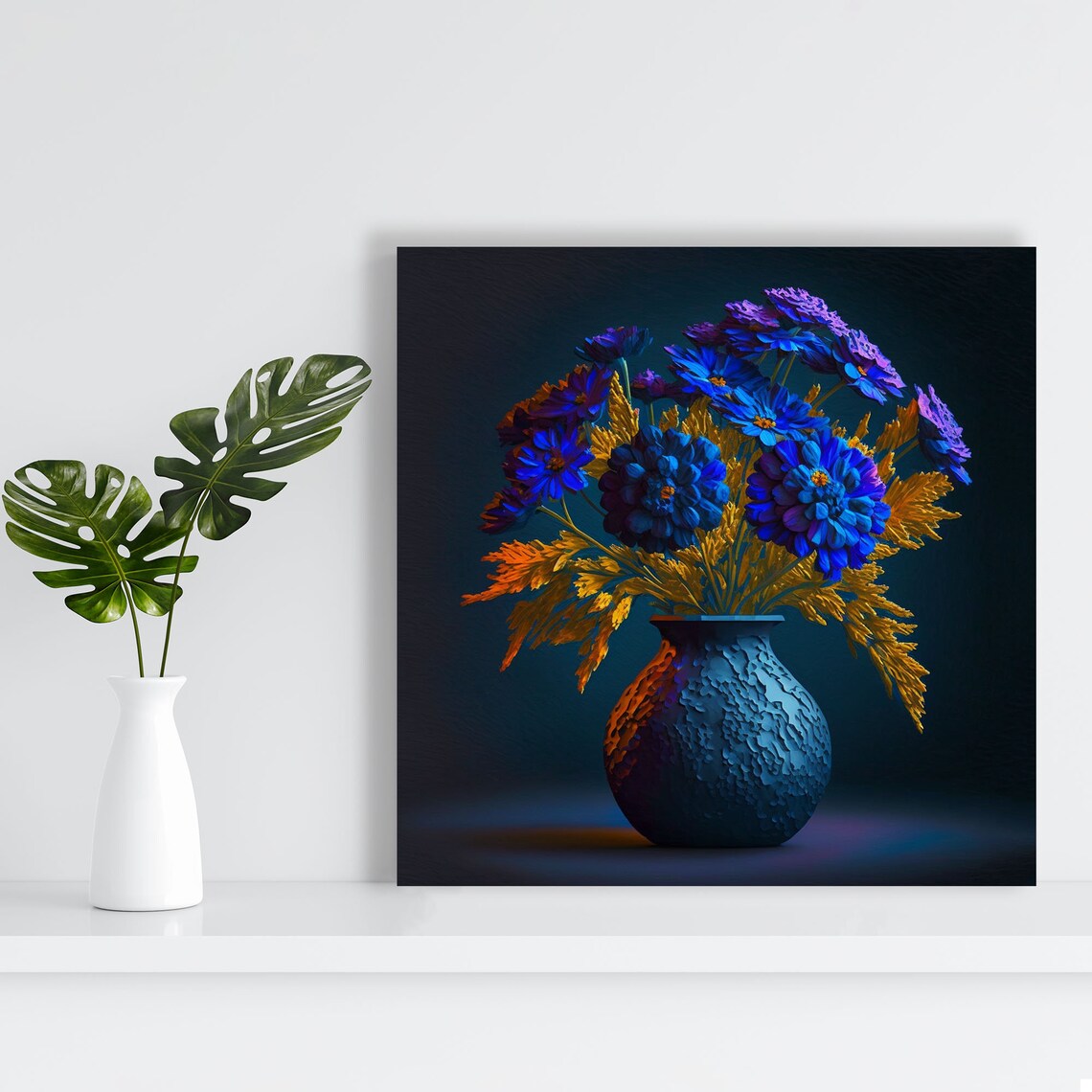Vibrant Flower Vase Floral Arrangement Art Print - Image 4