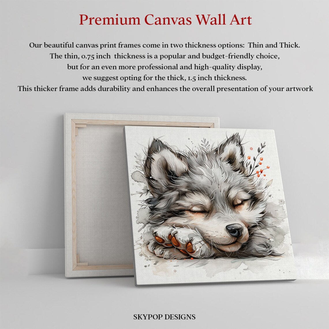 Sleepy Pup Blossom Art Print, Whimsical Decor - Image 3