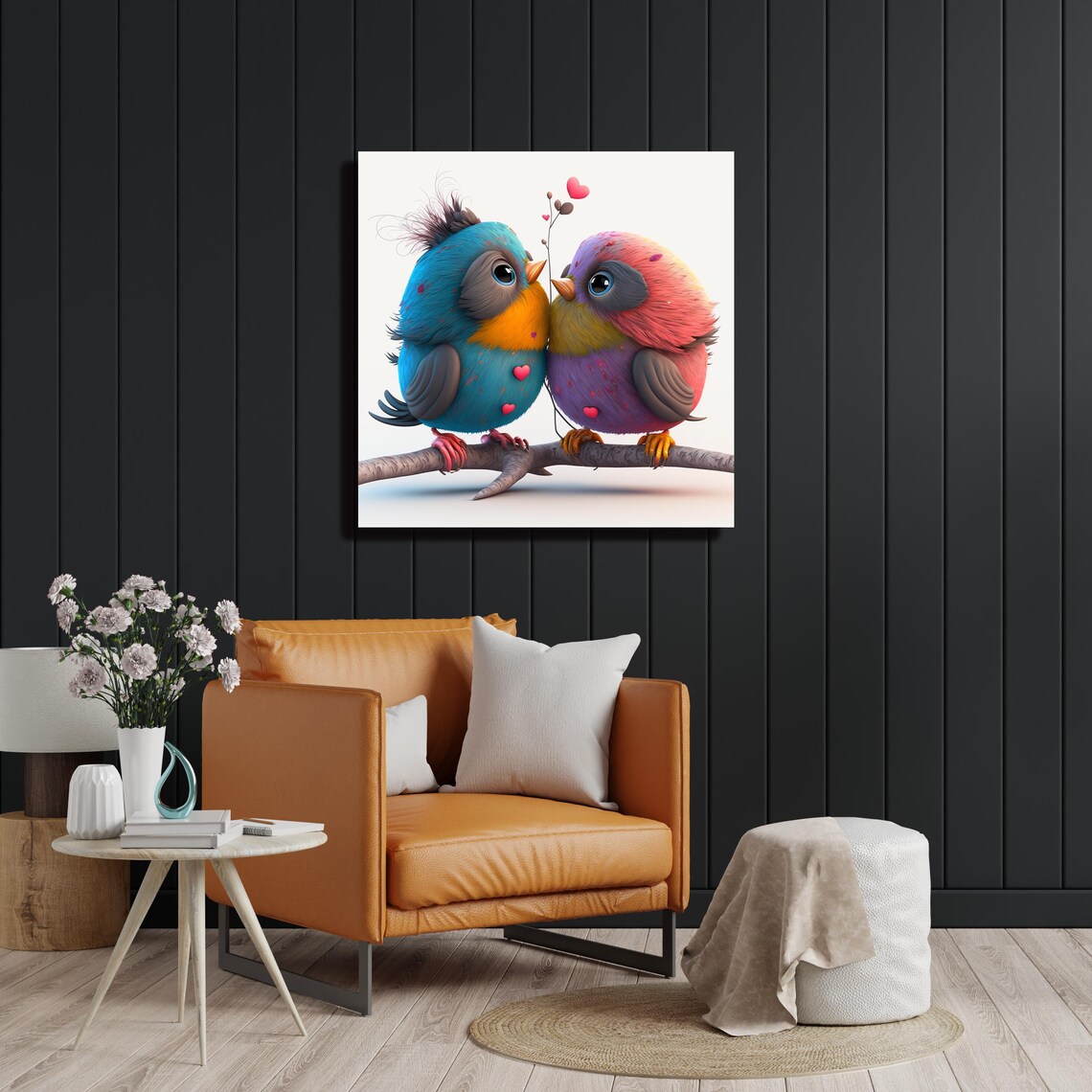 Lovebirds Valentine's Day Love Art Print, Romantic Decor - Image 2