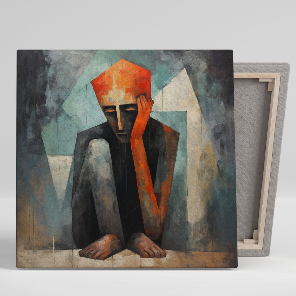 Abstract Face Art Print, Modern Whimsical Decor
