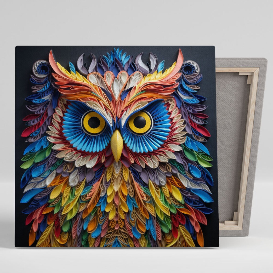 Owl Wall Art Poster Print, Living Room Bird Decor