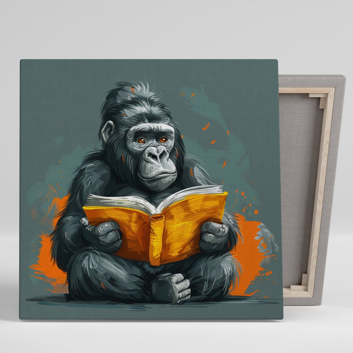 Gorilla Intellectual Contemporary Wall Art Print