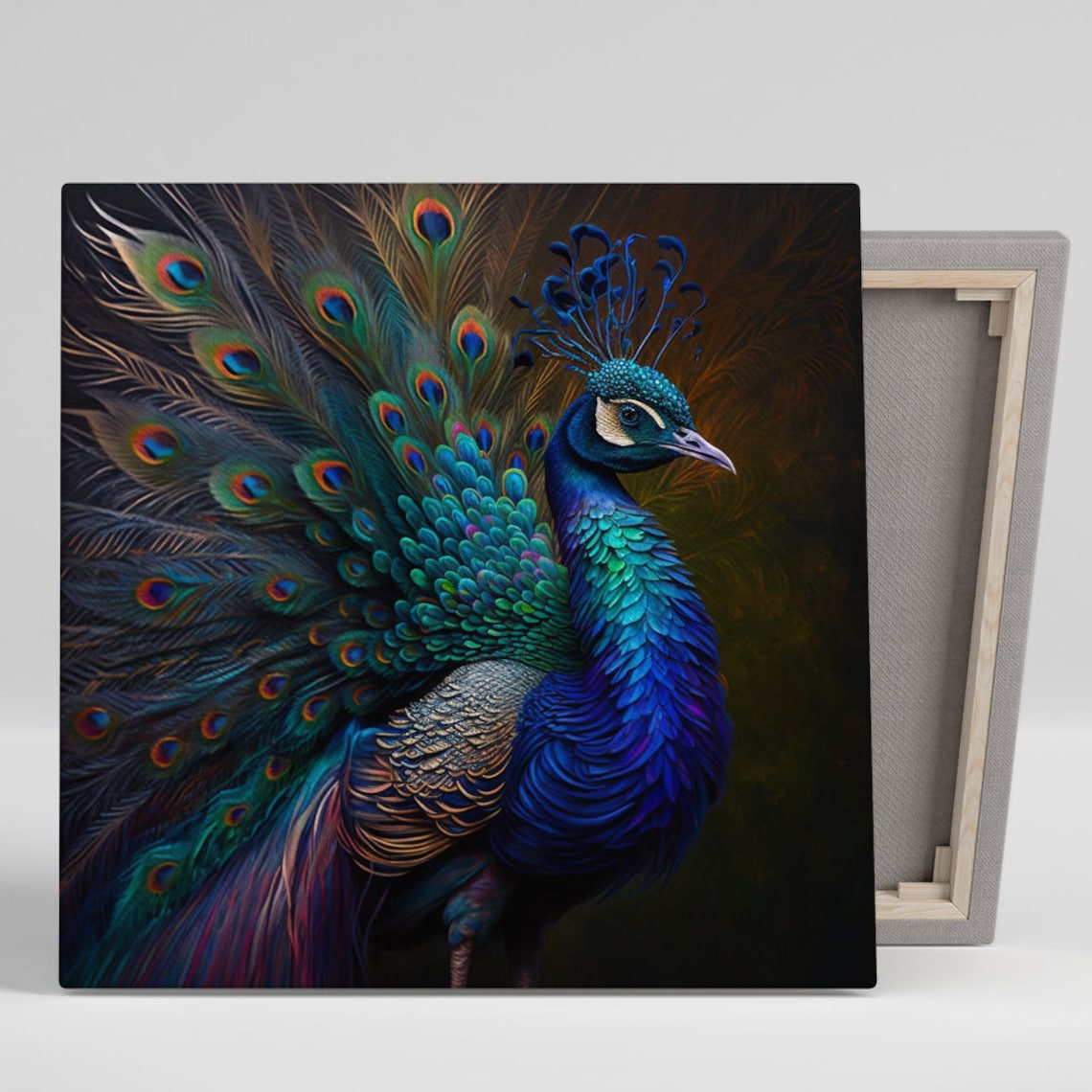 Peacock Wall Art Print, Modern Animal Bird Decor