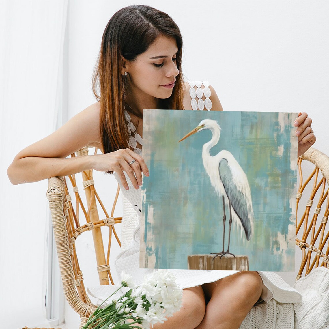 Heron Bird Modern Art Print, Contemporary Decor - Image 5
